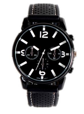 Sporty Quartz Watch with Breathable Strap