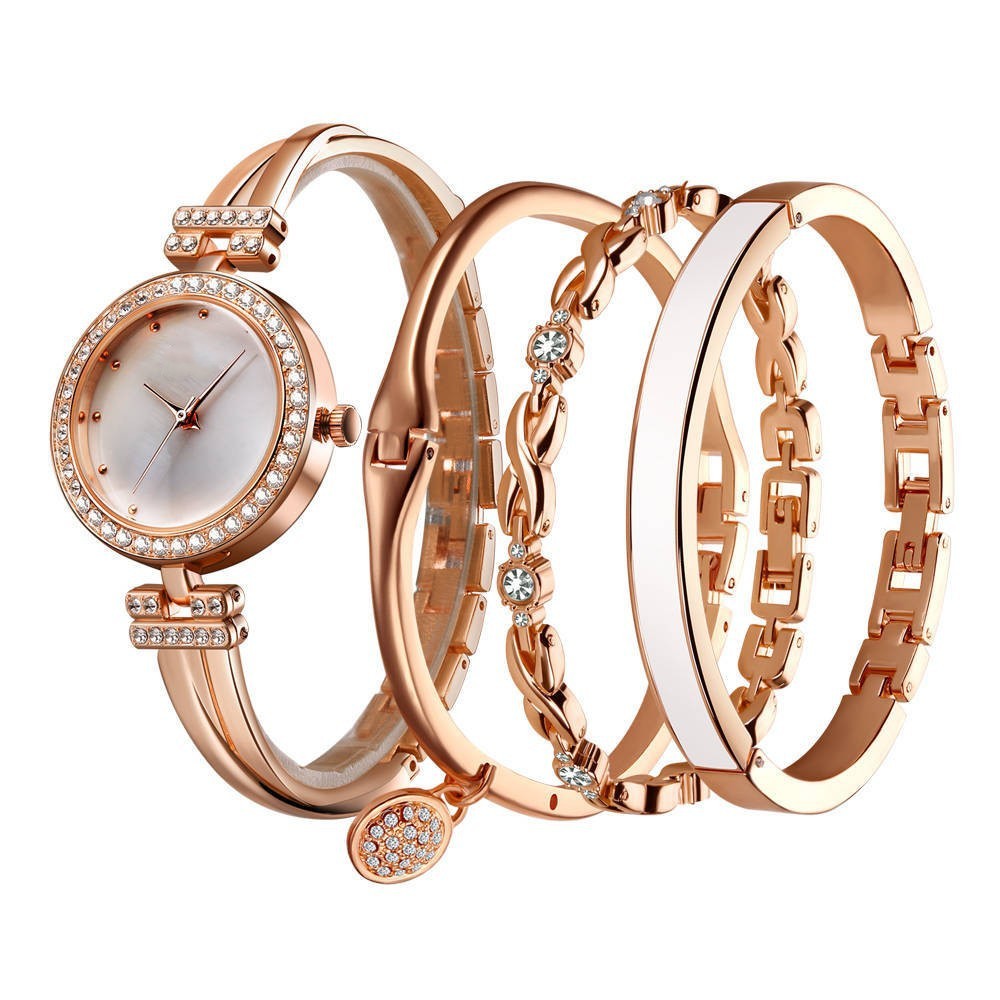 Stylish Women's Quartz Watch & Bracelet Set