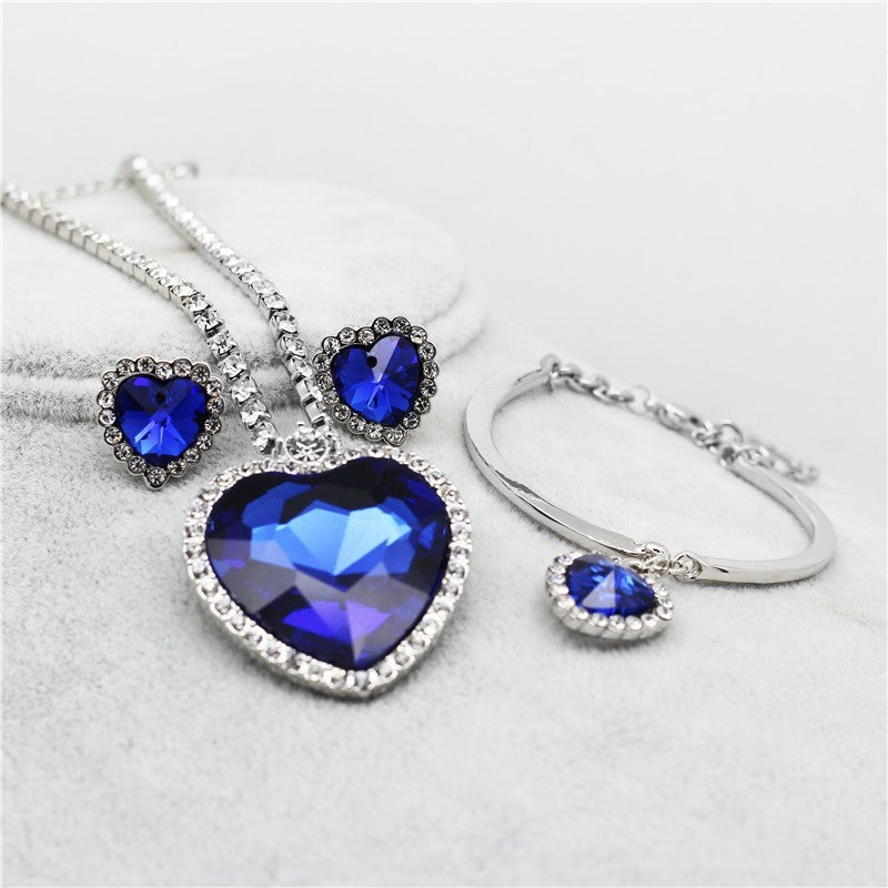 "Heart of the Sea" Crystal Pendant Necklace