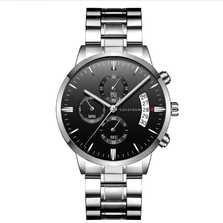 Men's Stainless Steel Business & Leisure Quartz Watch
