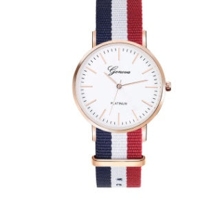 Trendy Canvas Strap Quartz Couple Watch
