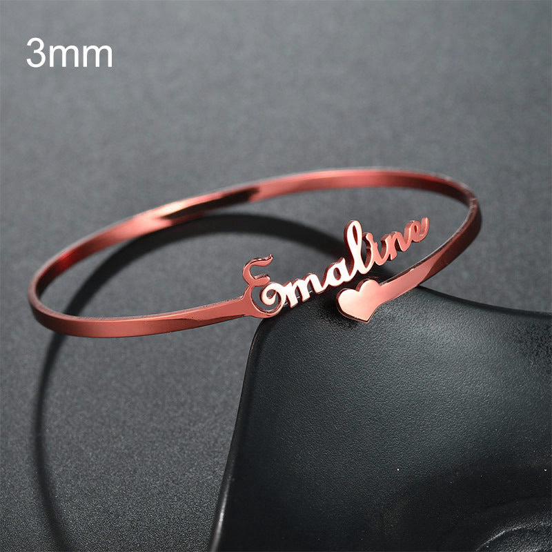 Personalized Name Stainless Steel Bangle