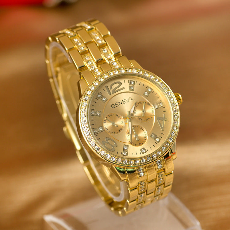 Sparkling Alloy Quartz Watch