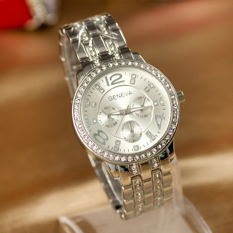 Sparkling Alloy Quartz Watch