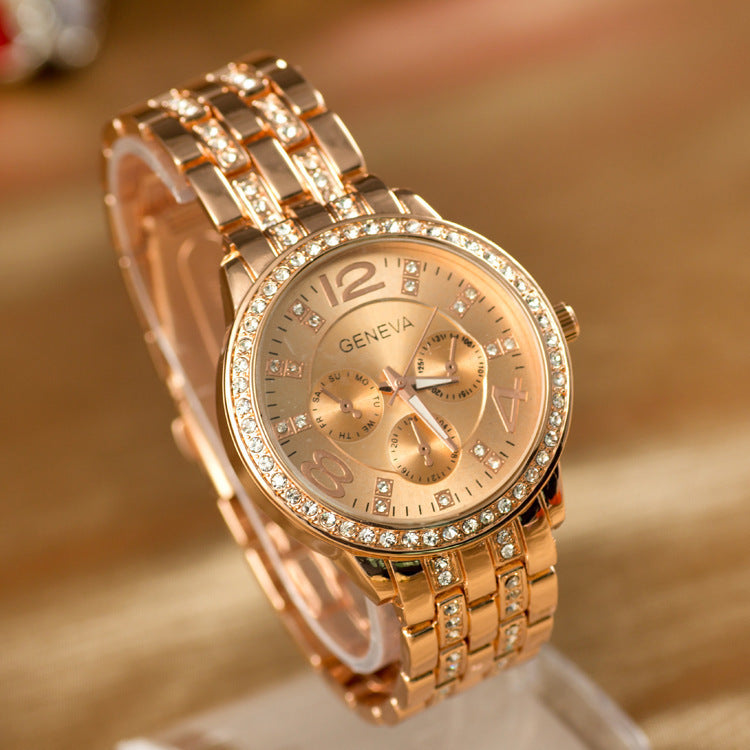 Sparkling Alloy Quartz Watch
