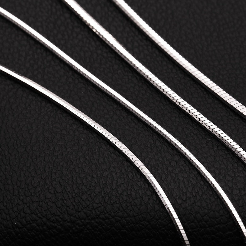 S925 Sterling Silver Snake Link Chain Necklace