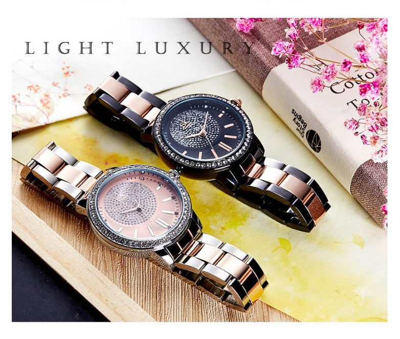 Exquisite Rose Gold Women's Waterproof Quartz Watch