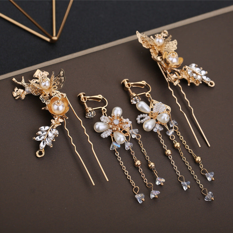 Exquisite Chinese Bridal Hair Jewelry Set