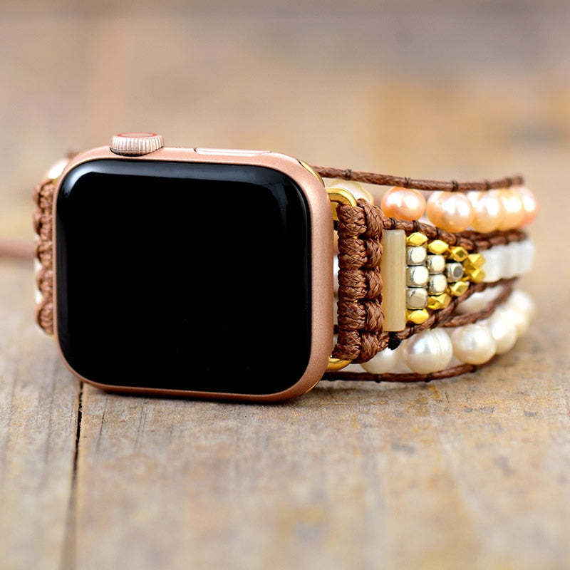 Handcrafted Pearl Watch Strap for Apple Watch