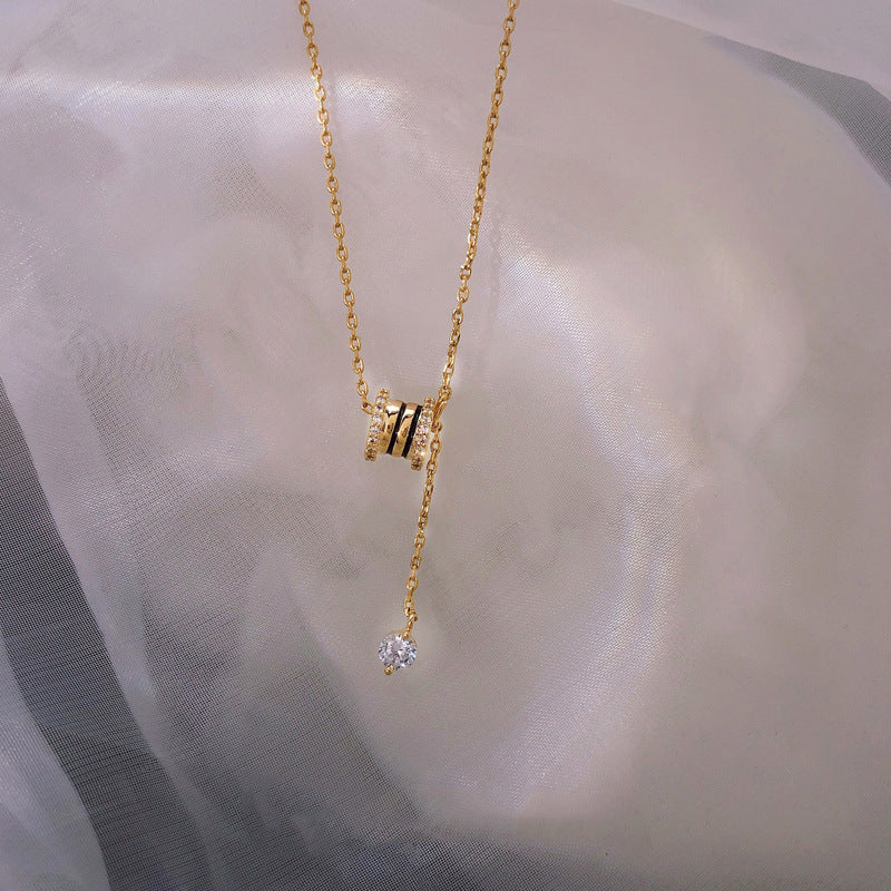 Opulent Zirconia Gold Pendant Necklace