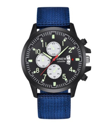 Men's Rugged Nylon Strap Military Sport Watch