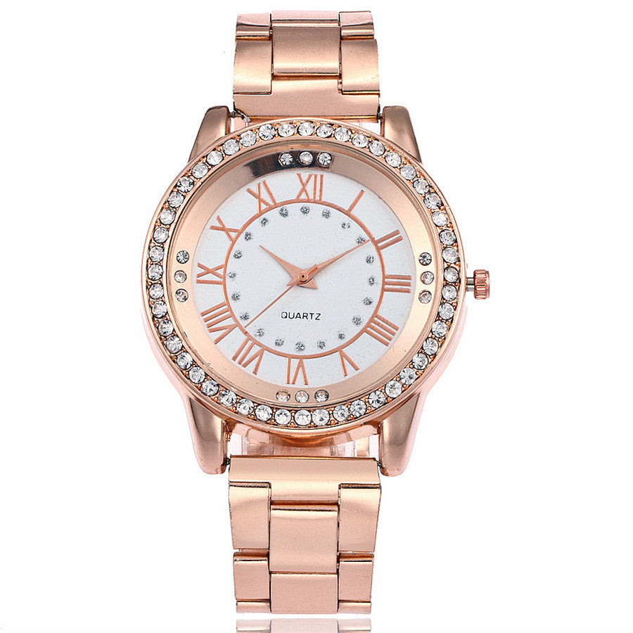 Vansvar Rose Gold Stainless Steel Women's Watch