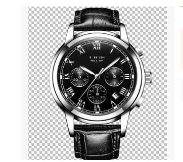 Men's Leather Casual Sport Watch