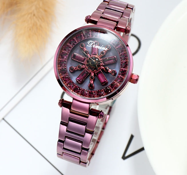 Women's Elegant Quartz Watch with Fine Steel Band