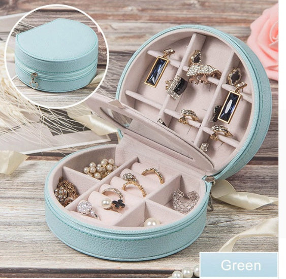 Portable Zippered Cosmetic and Jewelry Storage Box