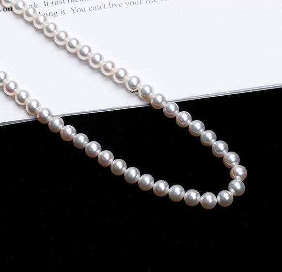 Elegant White Pearl Necklace