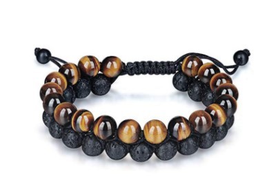 Tiger's Eye & Lava Stone Wellness Bracelet
