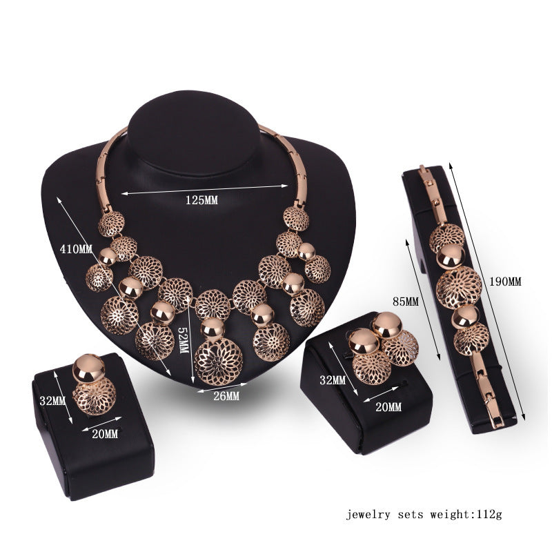 Gold Plated Bridal Jewelry Set