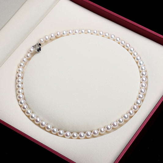 Elegant White Pearl Necklace