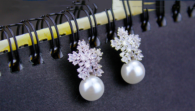 Luminous Snow Pearl Earrings