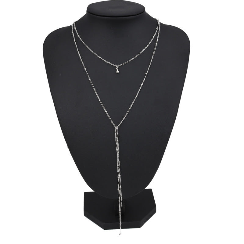 Simple Retro Clavicle Necklace - Multi-Layer Geometric Design