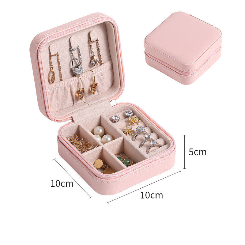 Portable Single-Layer Jewelry Box