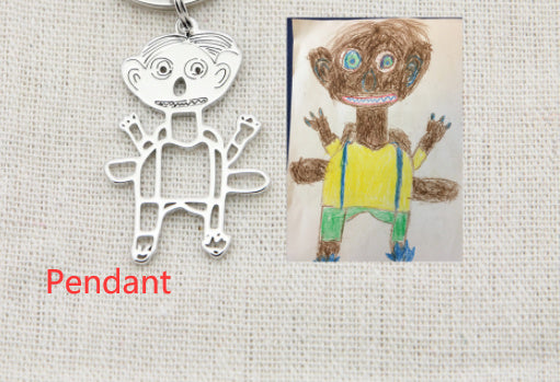 Custom Kids Artwork Necklace