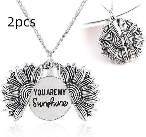 "You Are My Sunshine" Sunflower Necklace