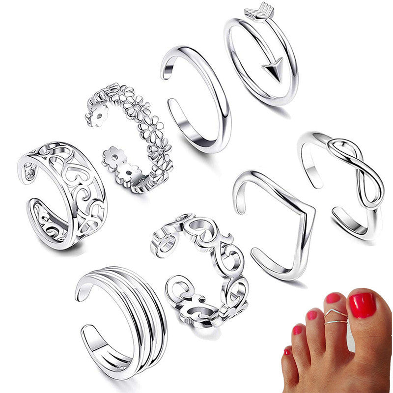Simple Adjustable Foot Ring Set