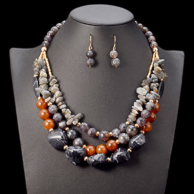 Bohemian African Beads Wedding Jewelry Set