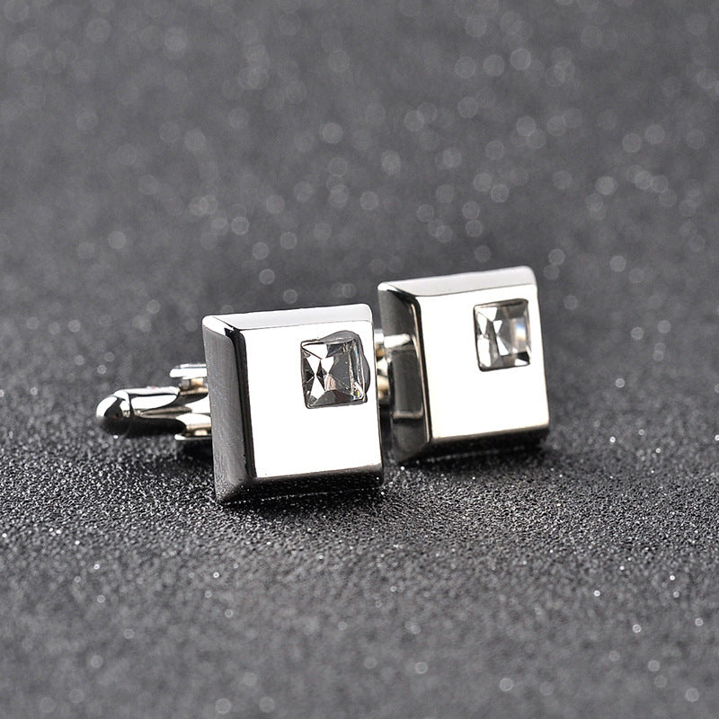 Fashionable Men's French Shirt Diamond Cufflinks