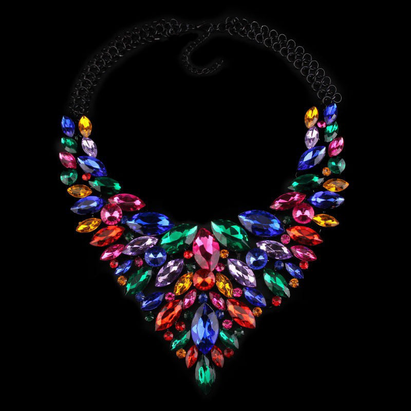 Dazzling Crystal Chunky Collar Necklace