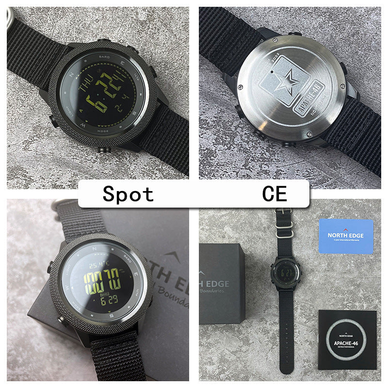 Digital Sports Watch: Waterproof, Altimeter, Barometer & Compass