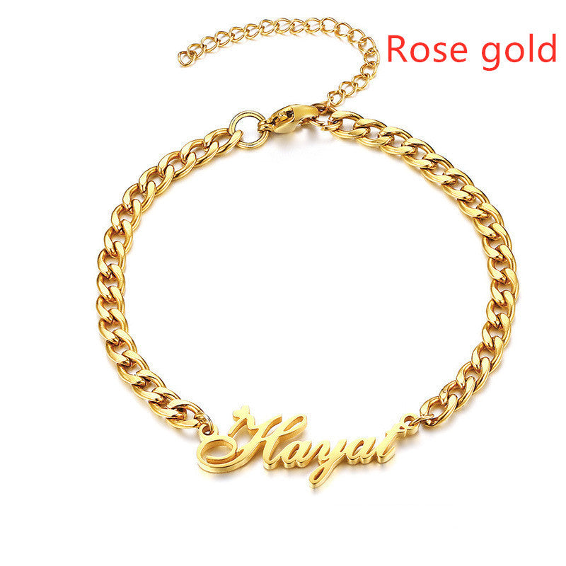 Personalized Titanium Steel Name Bracelet