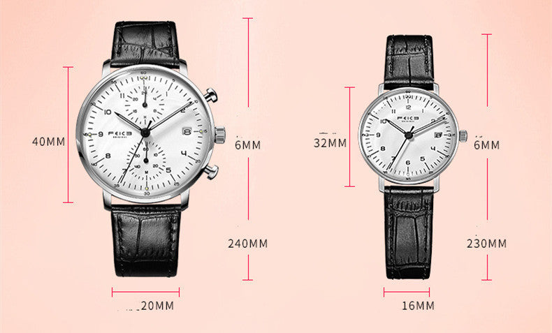 Refined Minimalist Waterproof Couple Watch
