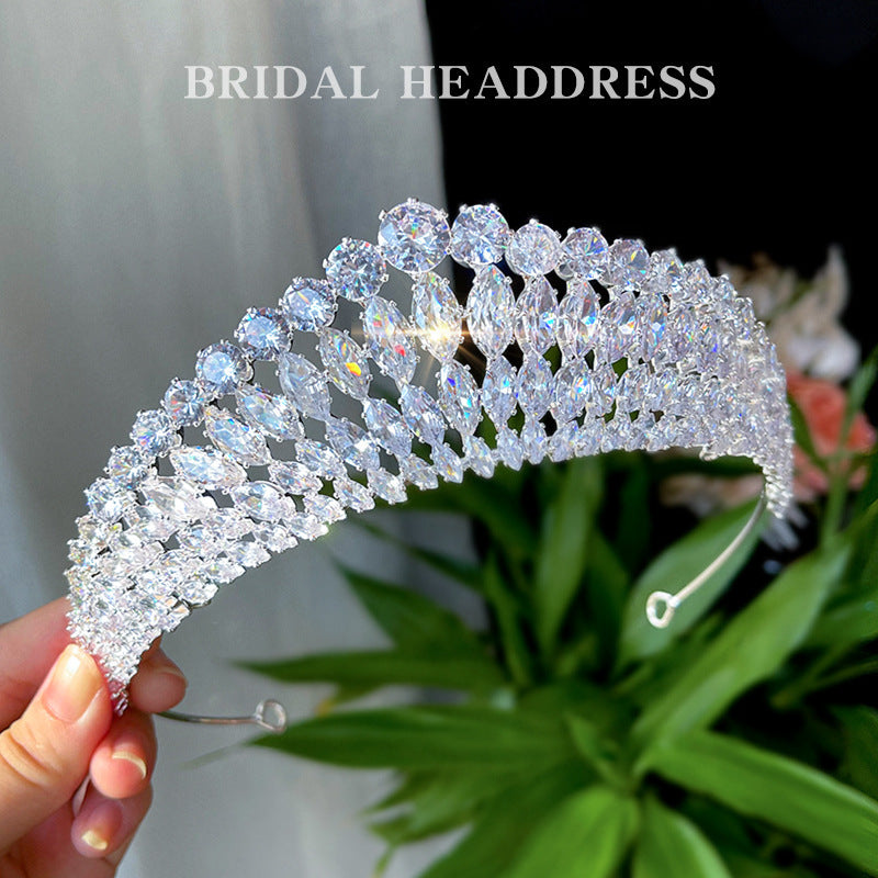 Full Diamond Zircon Queen Crown