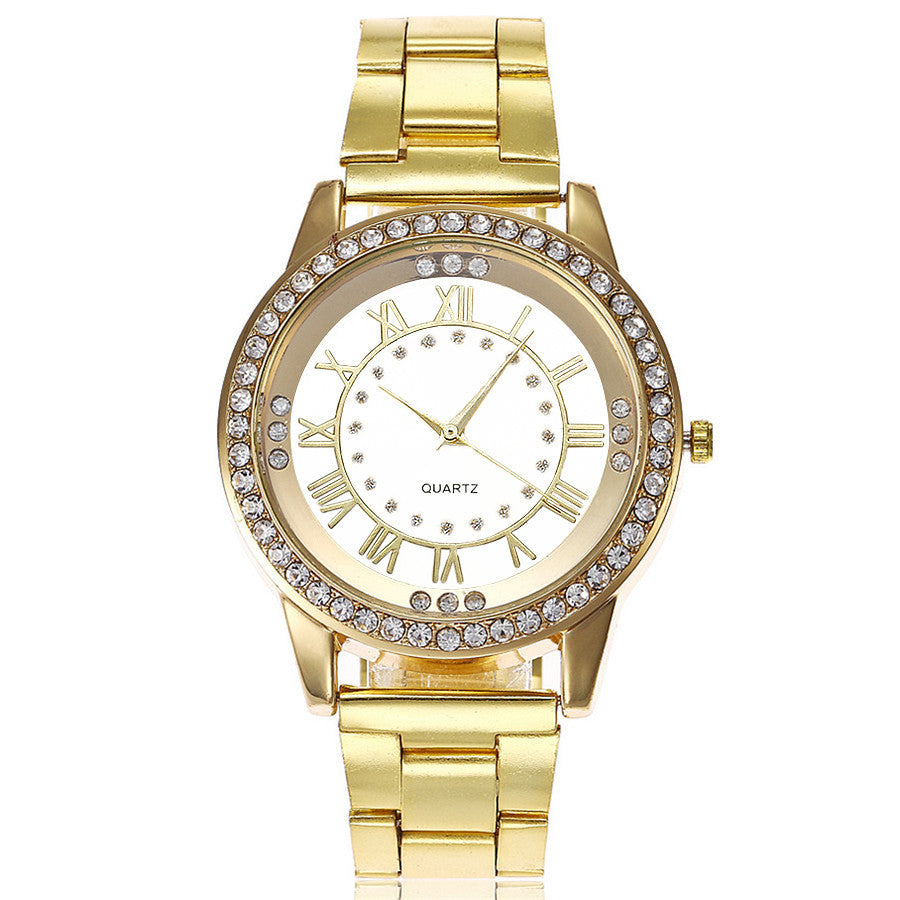 Vansvar Rose Gold Stainless Steel Women's Watch