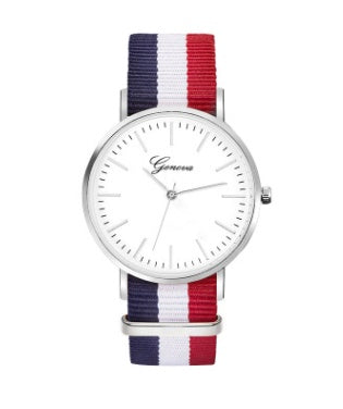 Trendy Canvas Strap Quartz Couple Watch