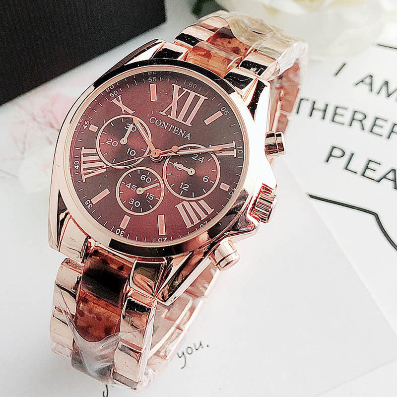 Ladies Fashion Pink Quartz Wrist Watch