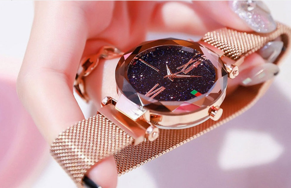 Mesmerizing Starry Sky Diamond Quartz Watch