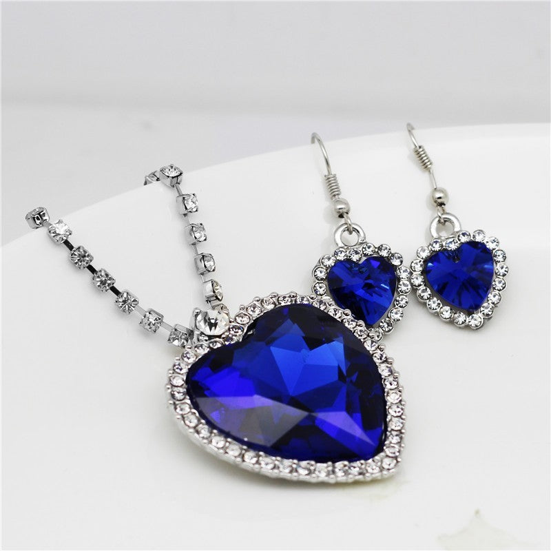 "Heart of the Sea" Crystal Pendant Necklace