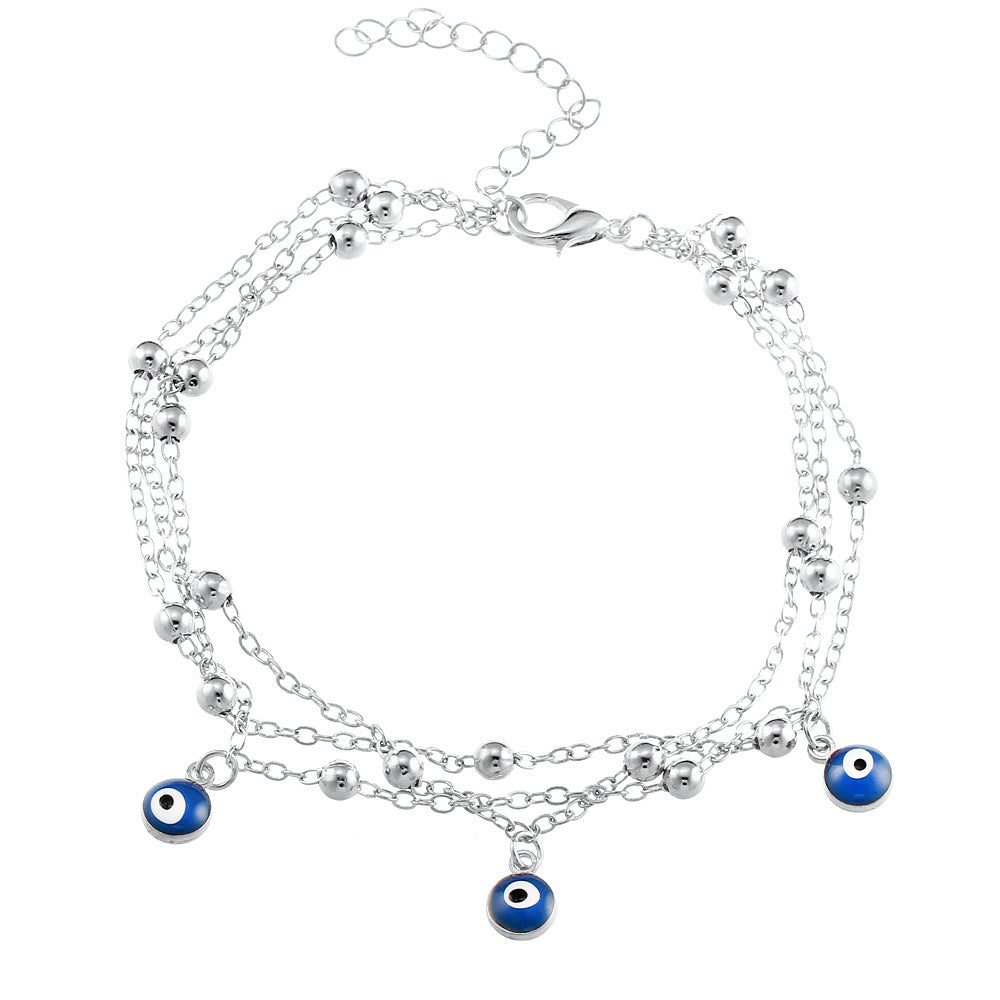 Evil Eye Beads Anklet - Bohemian Beach Foot Bracelet