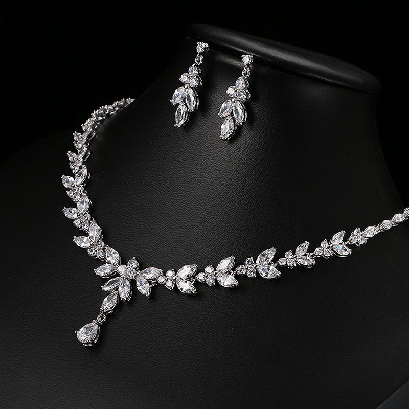 Simple Elegance Zircon Bridal Set
