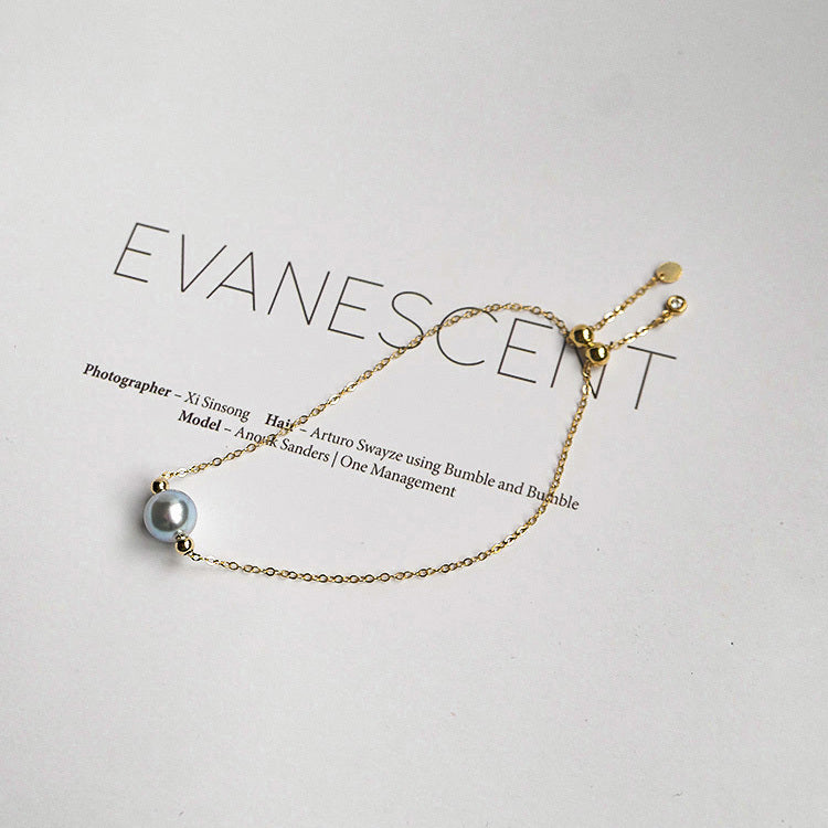 Real Hemp 14K Gold Akoya Pearl Bracelet