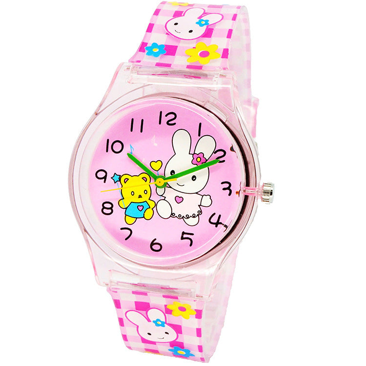 Flexible Fit Silicone Snap Watch for Girls