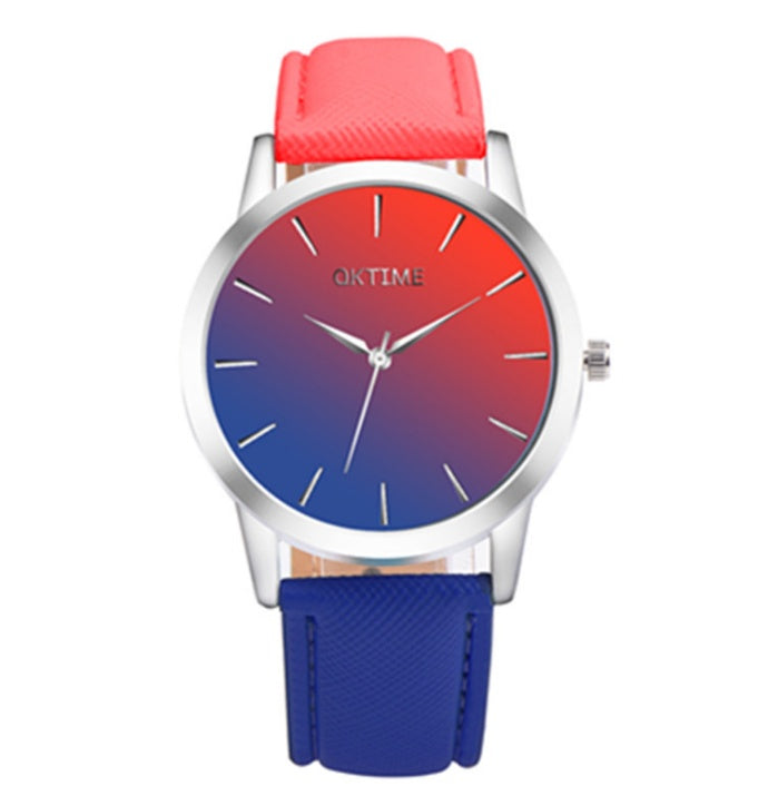 Vibrant Retro Rainbow Design Quartz Watch for Women