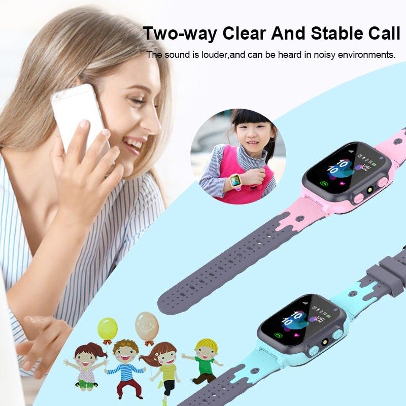 Kids' Waterproof Smartwatch with Safety Features