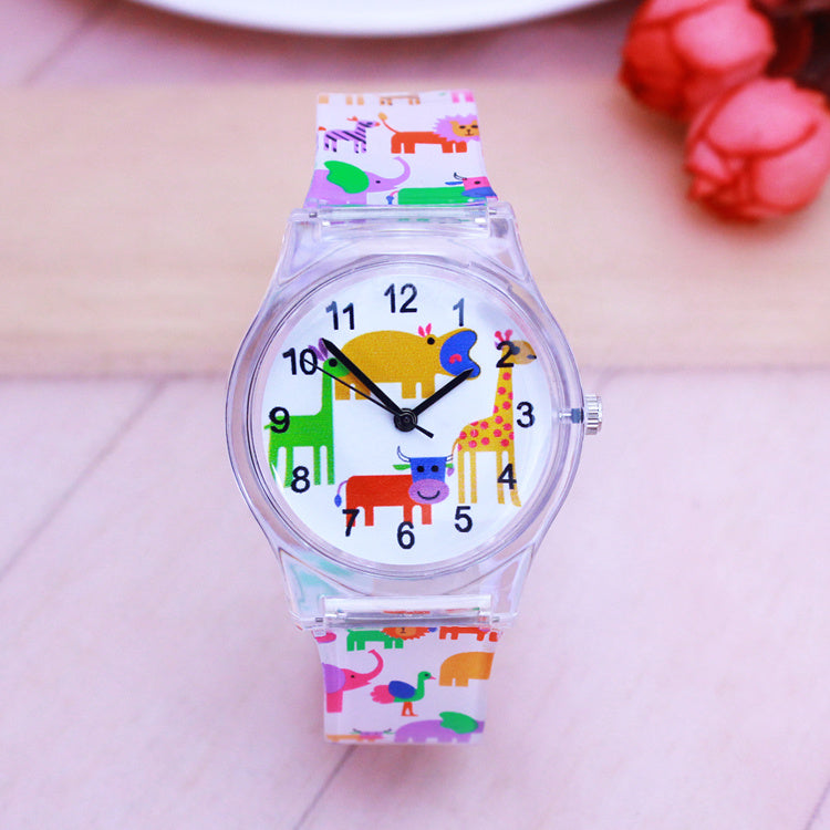Kids' Transparent Jelly Waterproof Watch