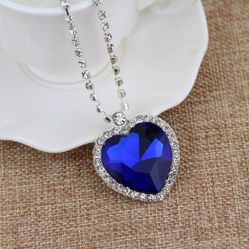 "Heart of the Sea" Crystal Pendant Necklace