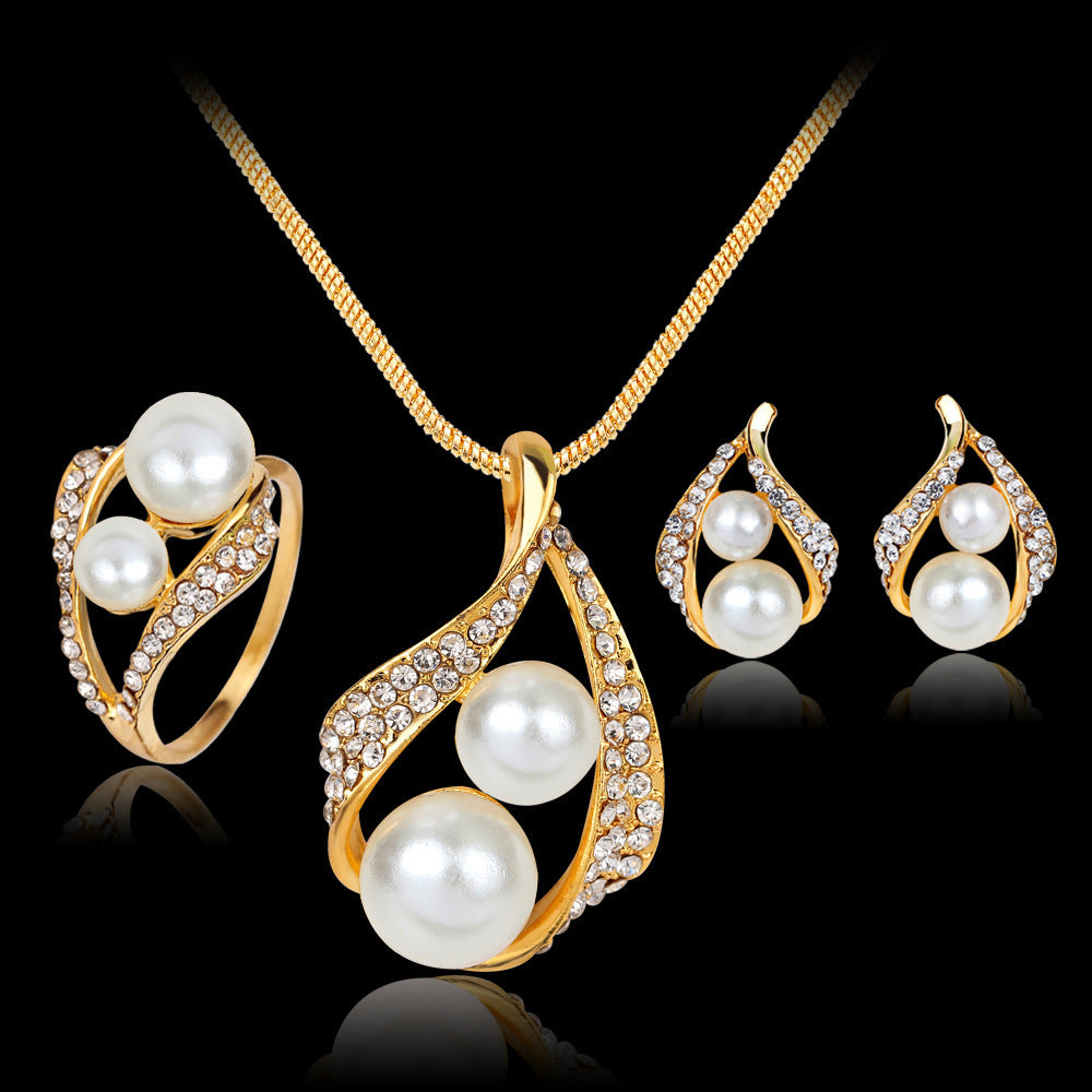 Sophisticated Pearl Trio Jewelry Set